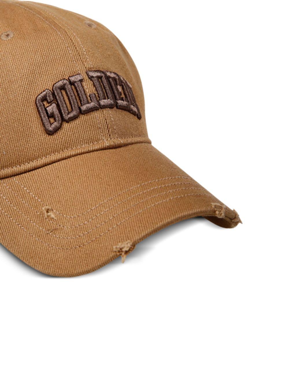 GOLDEN GOOSE Cappello da baseball con effetto vissuto e logo 
