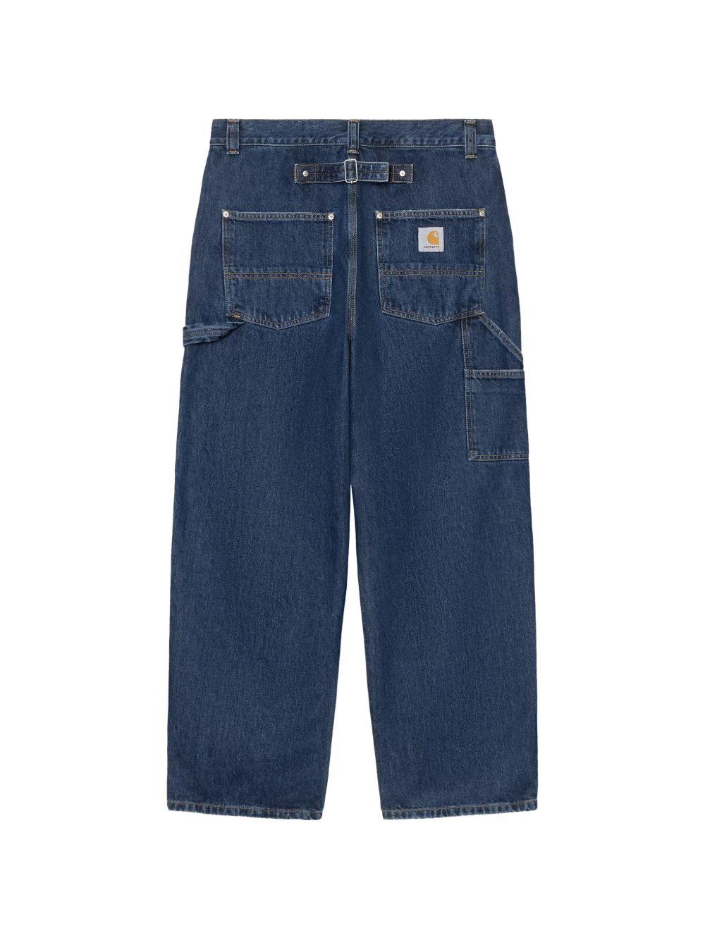 CARHARTT WIP Pantaloni Belmonts in denim di cotone blu 
