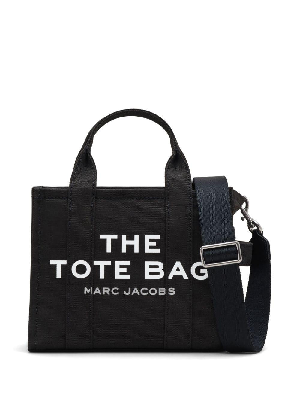 MARC JACOBS Borsa tote 'The Canvas Small' in cotone nero 
