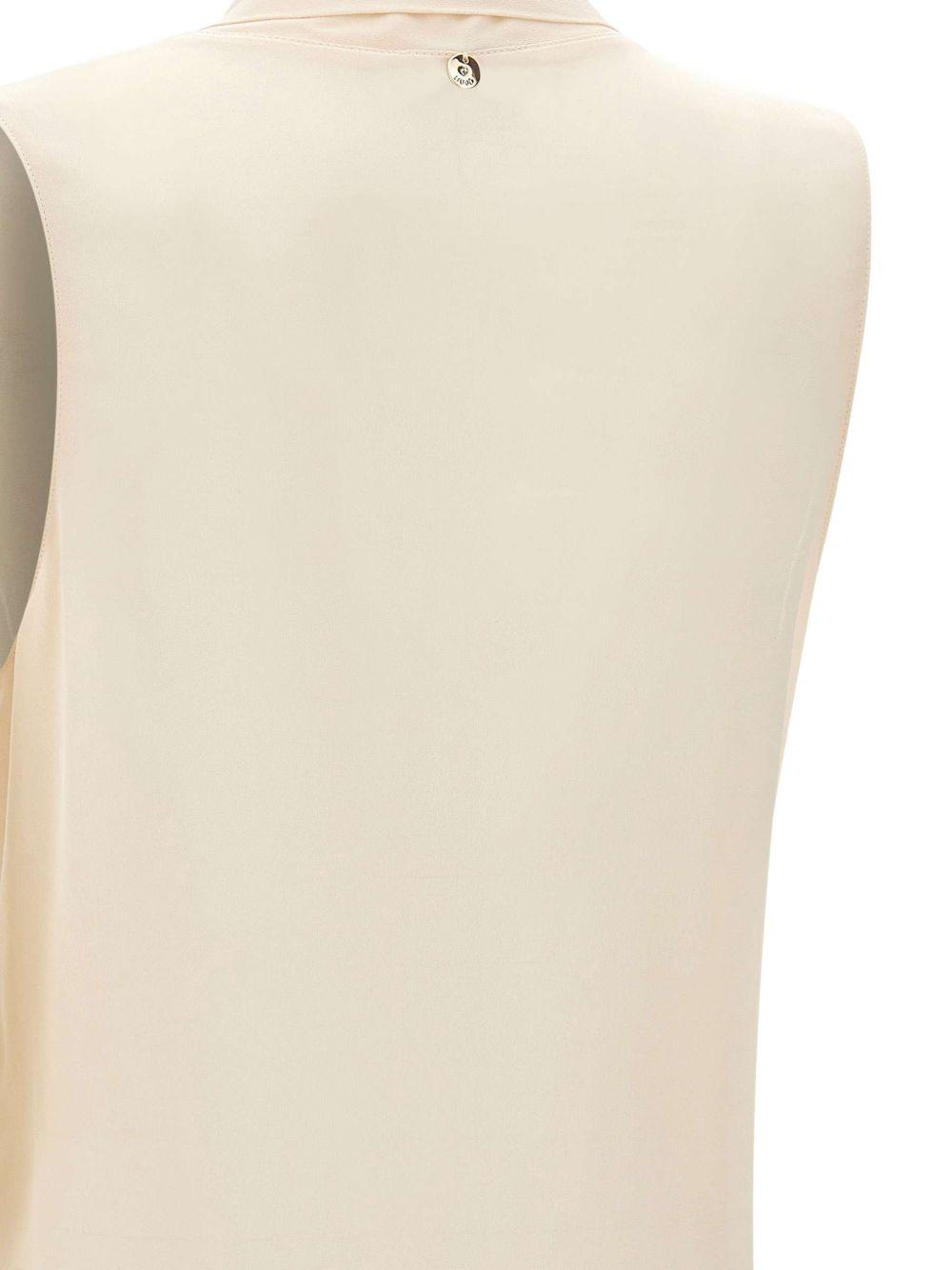 LIUJO Top elegante beige con nodo chic 