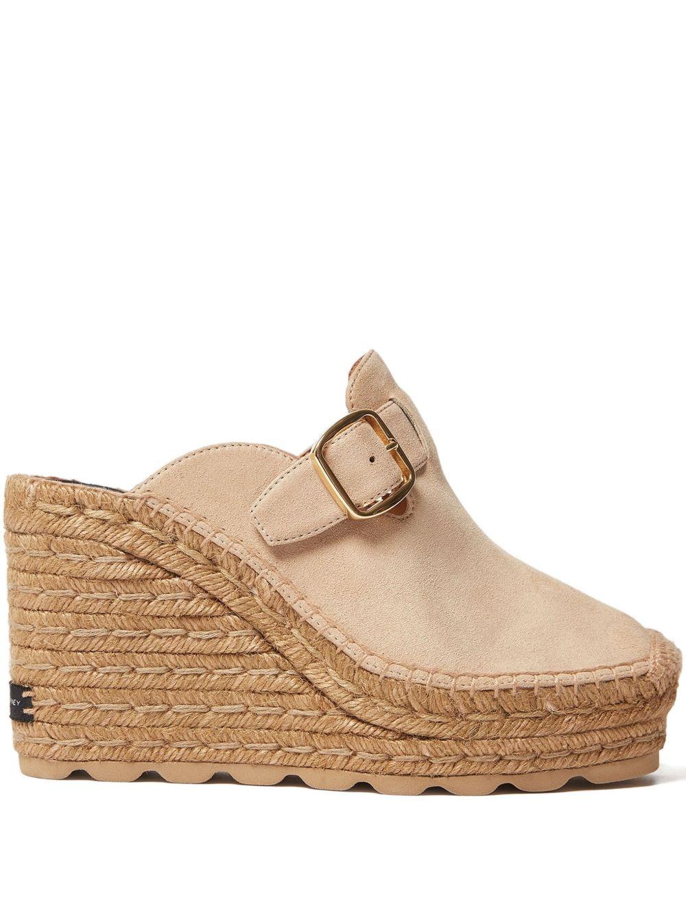 STELLA MCCARTNEY Espadrillas beige con zeppa 