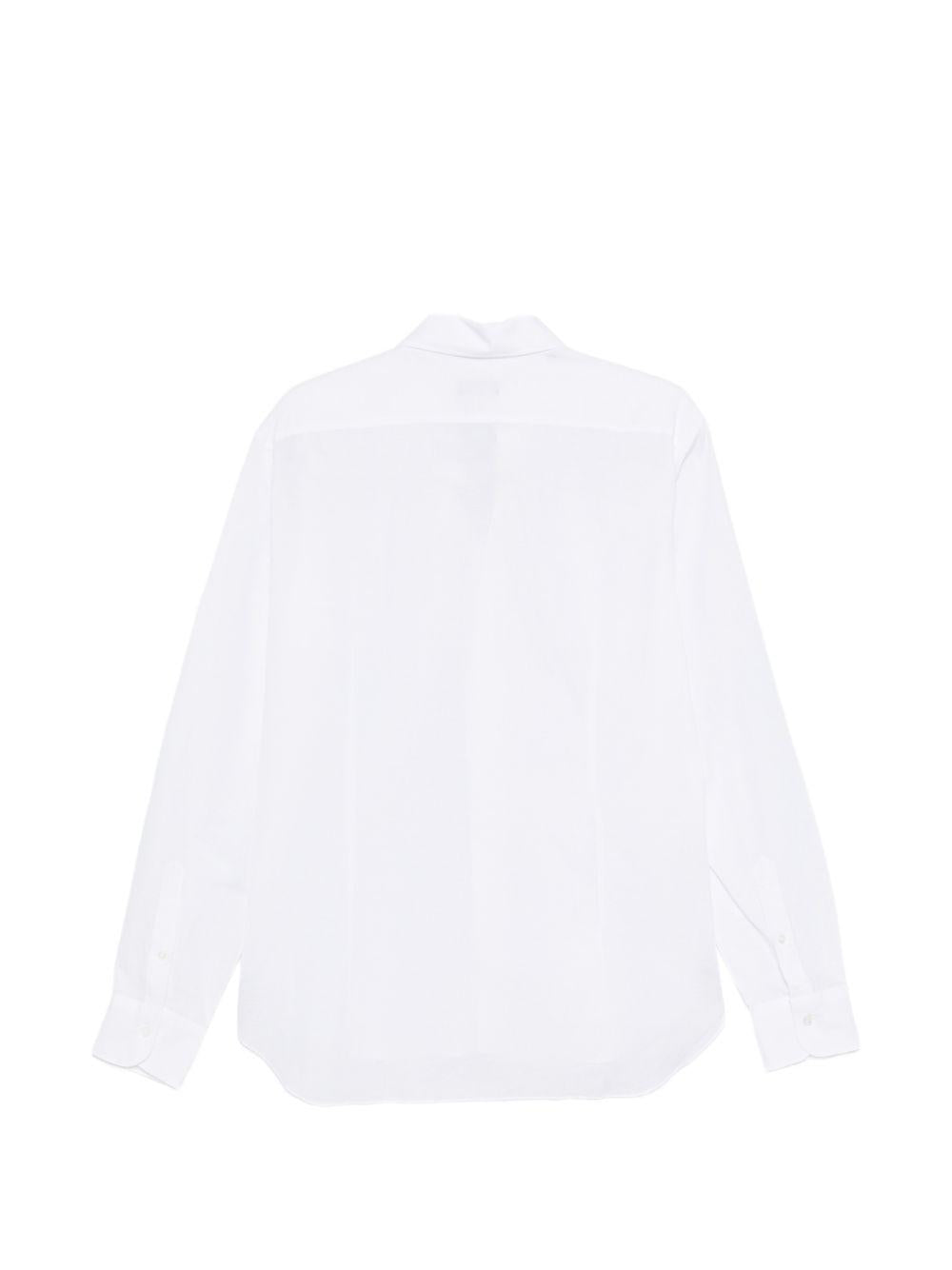 BARBA Camicia di Barba in cotone bianco con collo spread 