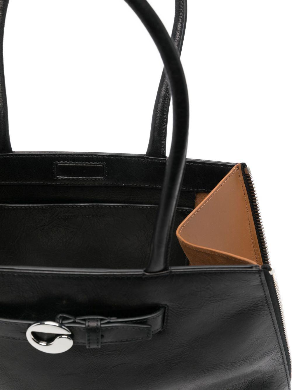 COPERNI Borsa tote Data Bag in pelle di vitello nero 