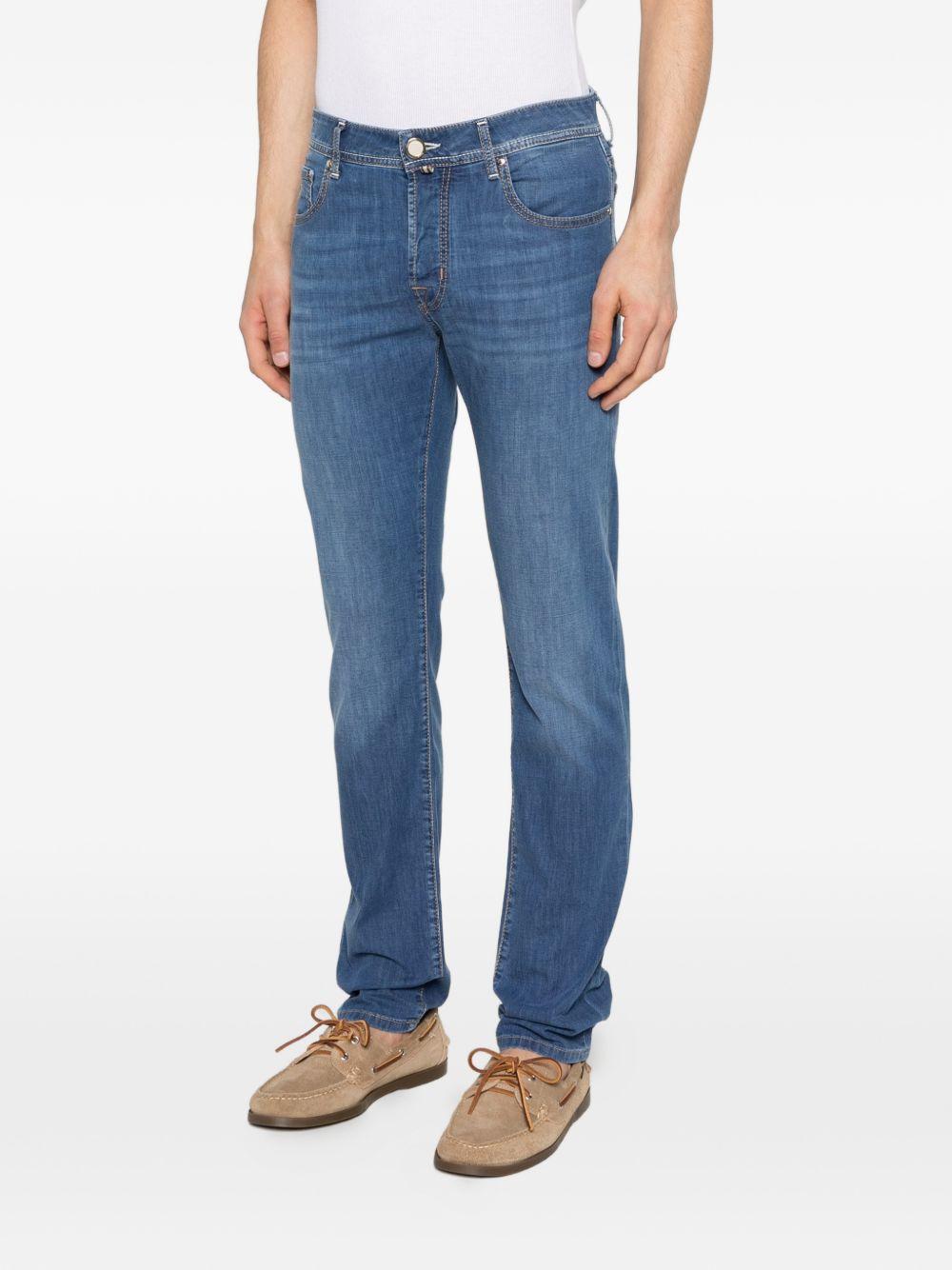 JACOB COHEN Jeans skinny in blu denim con fazzoletto 