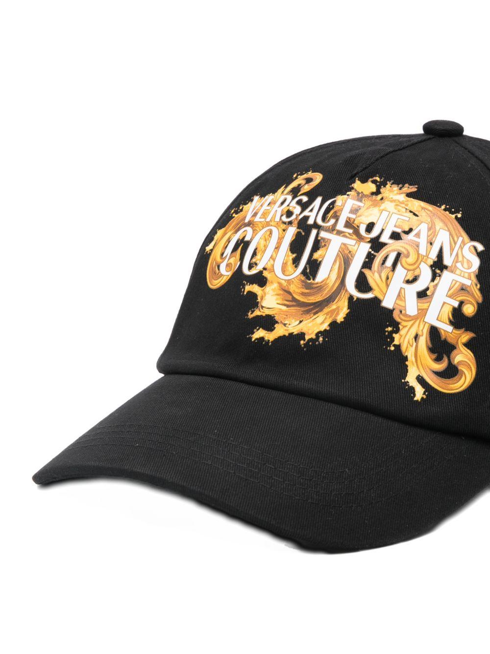 VERSACE JEANS COUTURE Cappello da baseball nero con cinturino regolabile 