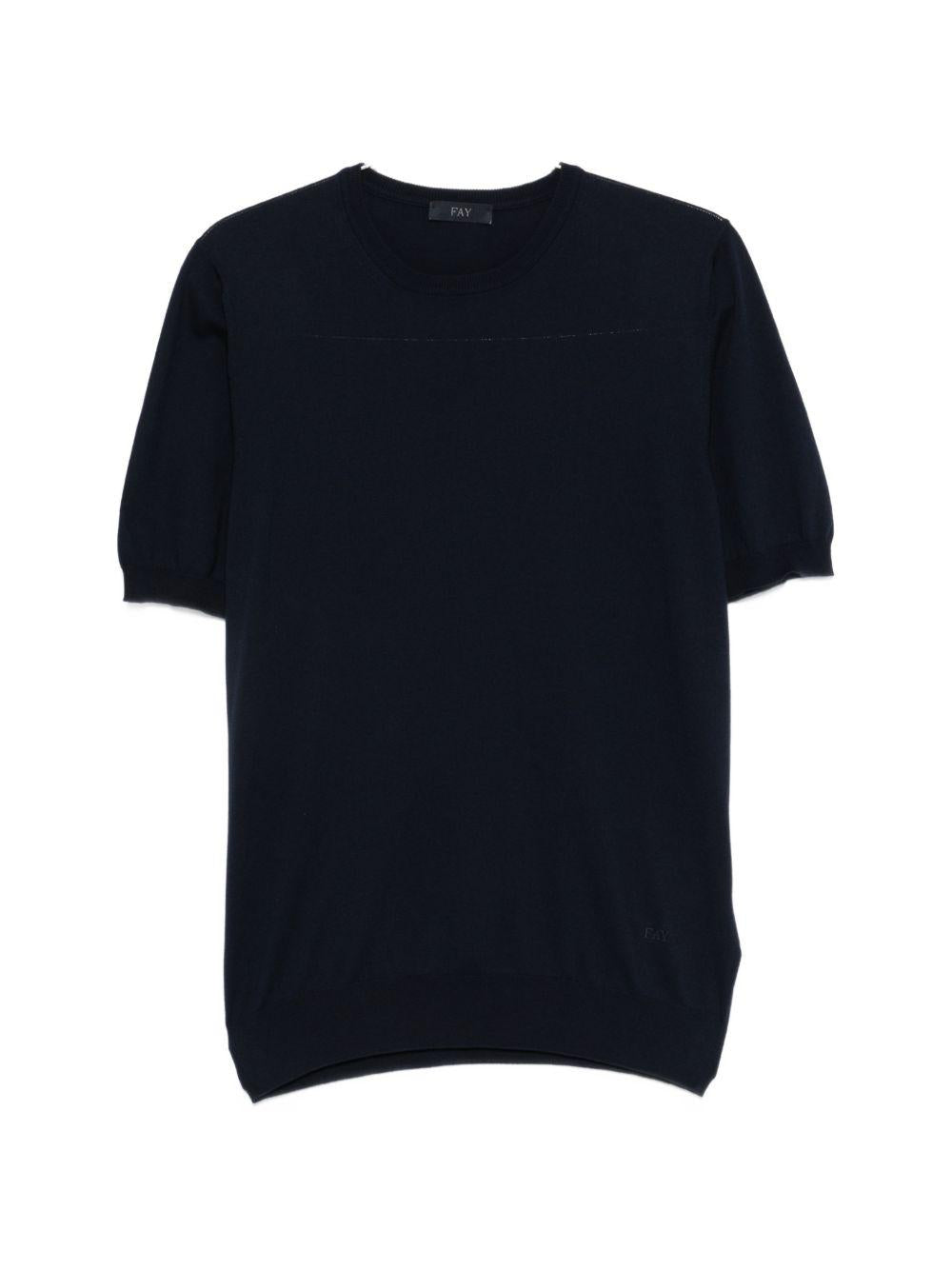 FAY T-shirt girocollo blu 