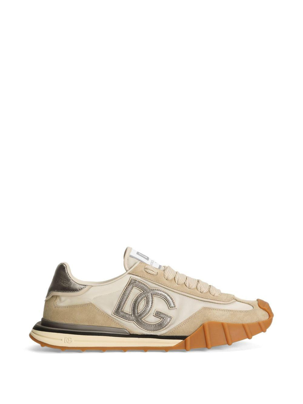 DOLCE e GABBANA Sneakers Athletic in tessuto e pelle scamosciata 