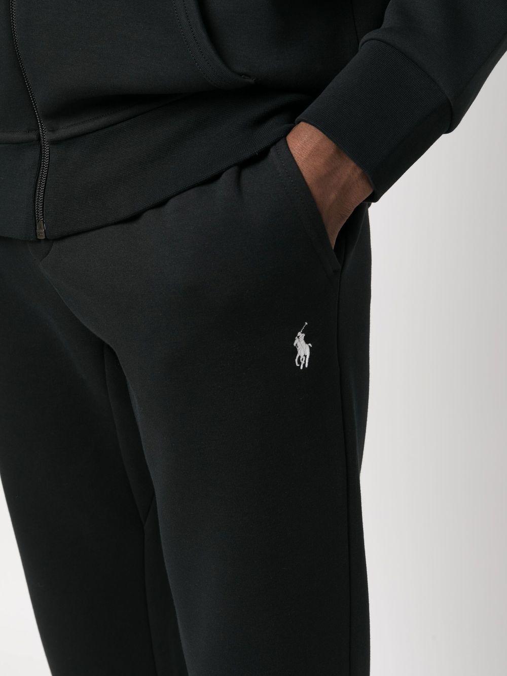 POLO RALPH LAUREN Pantaloni sportivi neri con logo ricamato 