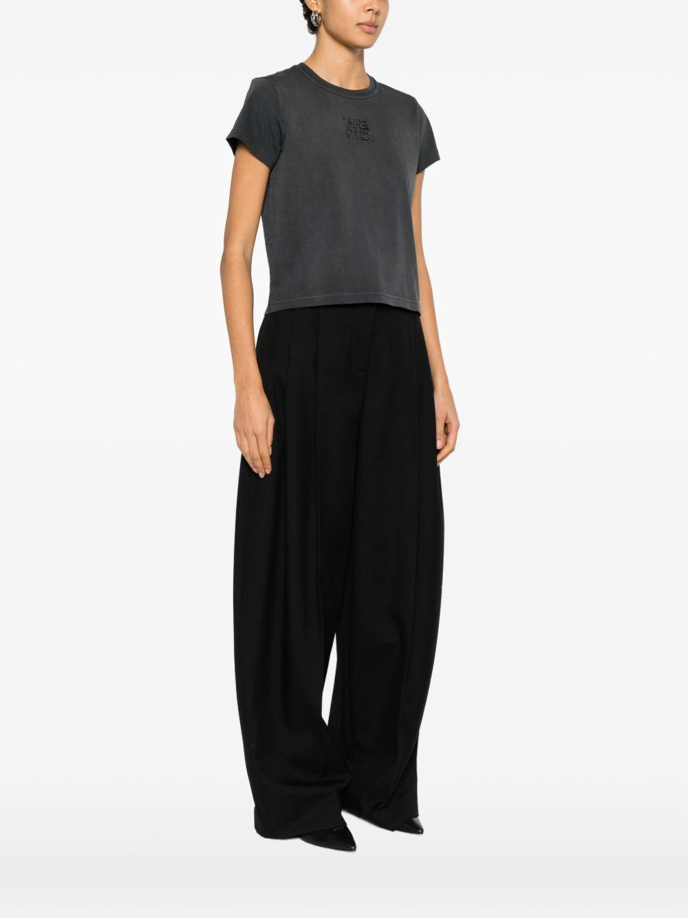 ALEXANDER WANG T-shirt slavata con logo 