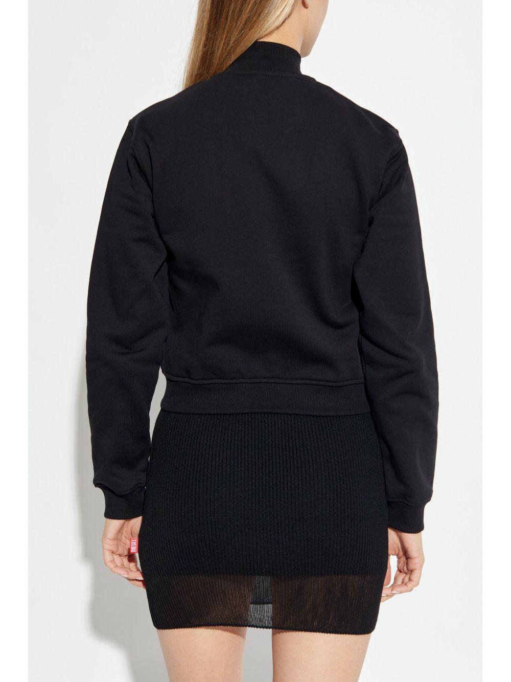 DIESEL Felpa in cotone nero 