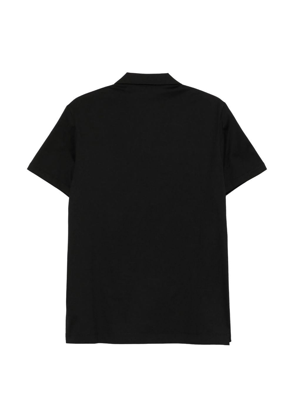 DONDUP Polo regular fit nera con logo D ricamato 