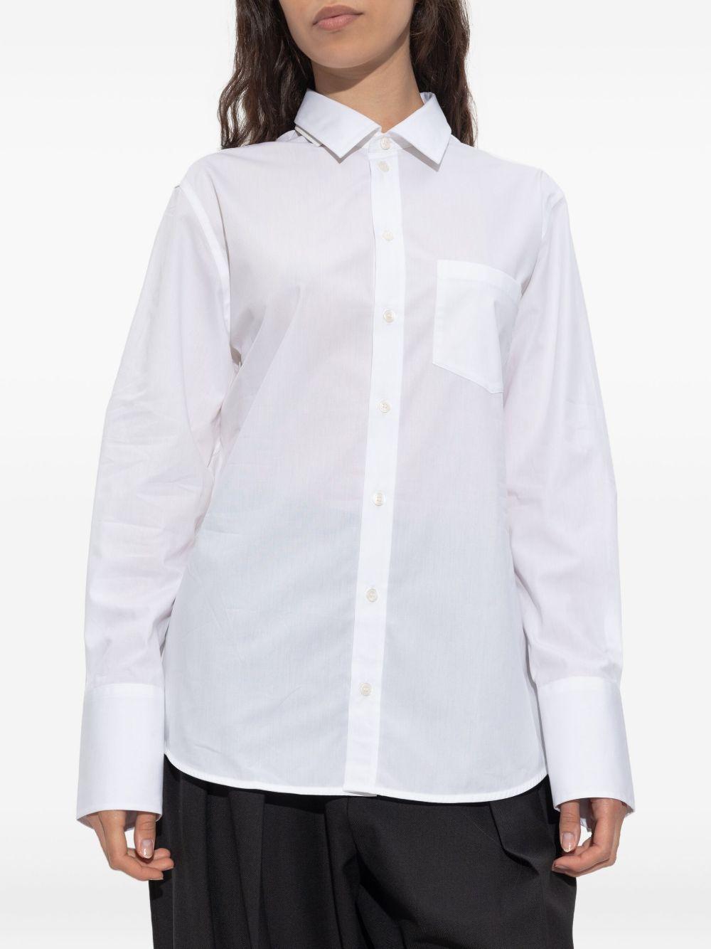 VICTORIA BECKHAM Camicia in cotone bianco con dettaglio sul retro 