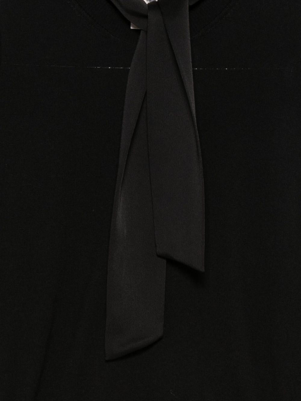 SEMICOUTURE Maglia Christina nera in lana vergine 