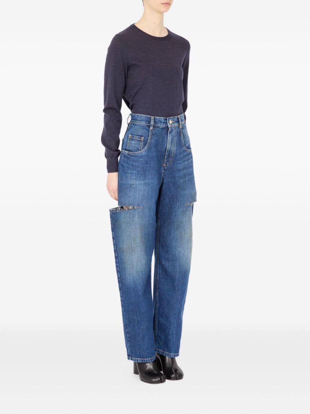 MAISON MARGIELA Jeans blu medio a vita alta 