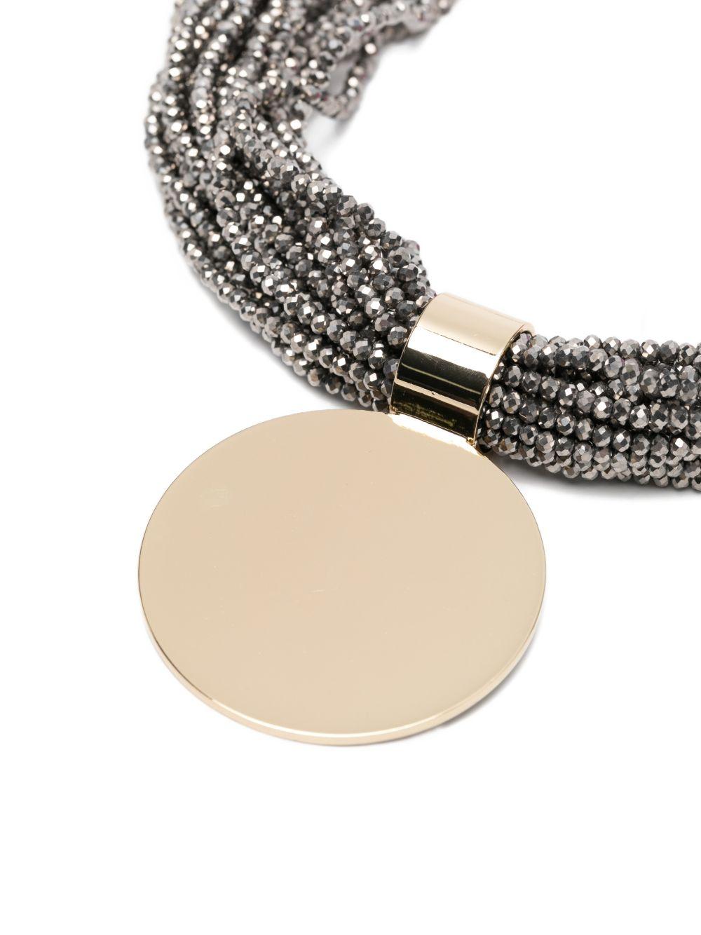 ANTONELLI Collana Damian con fili di perline e cerchio metallico 