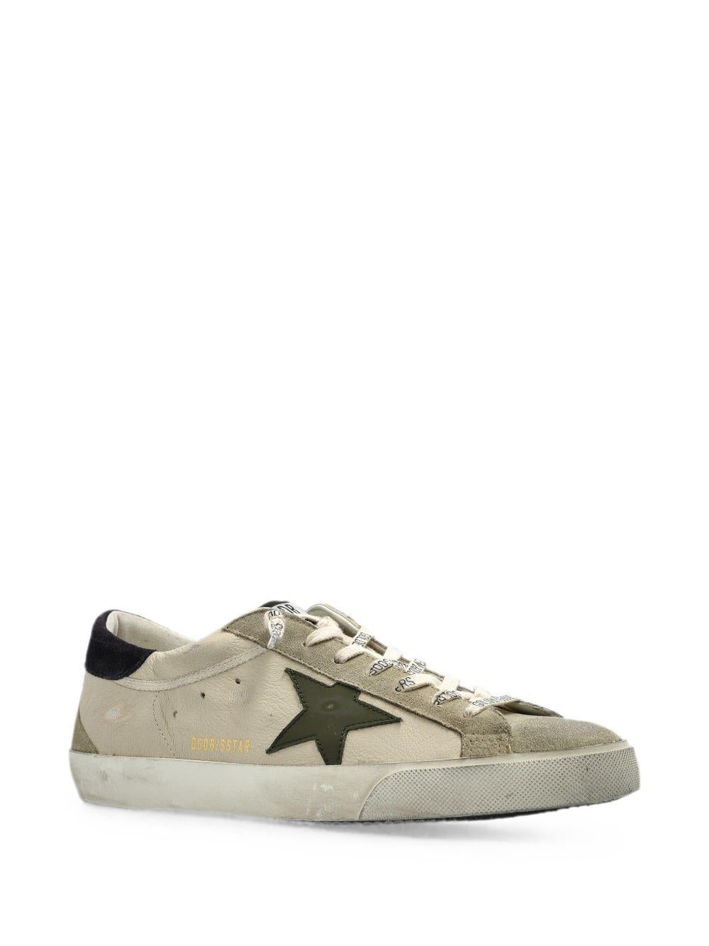 GOLDEN GOOSE Sneakers Super-Star in pelle e suede effetto vintage 