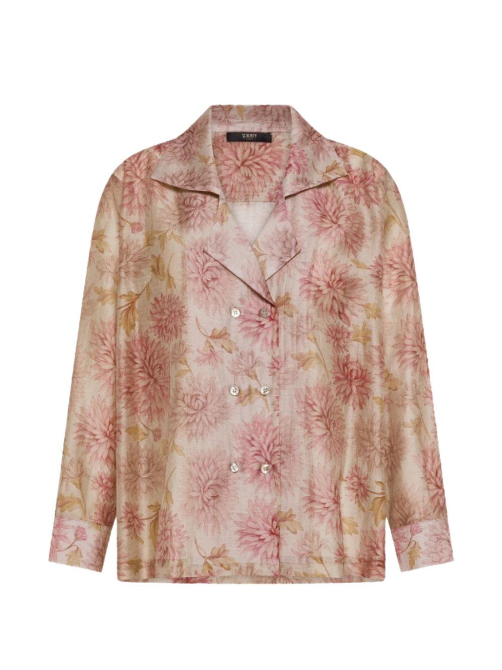 SEVENTY Camicia rosa con stampa floreale 