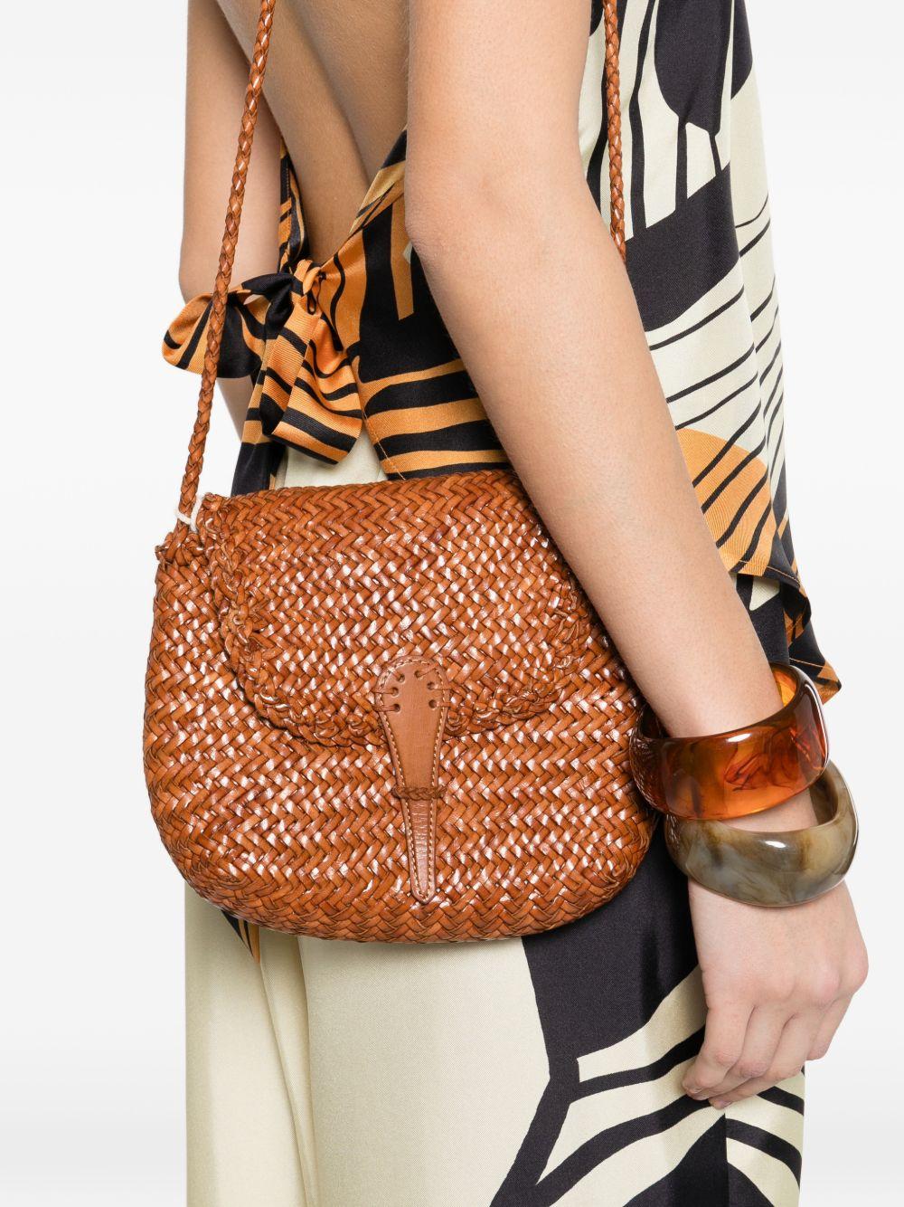 DRAGON DIFFUSION Borsa a tracolla Mini City Bag intrecciata 