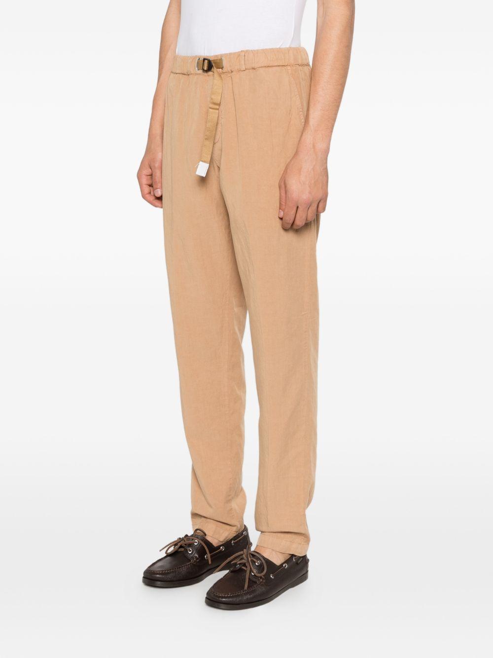 WHITE SAND Pantaloni in misto lino beige con cintura 