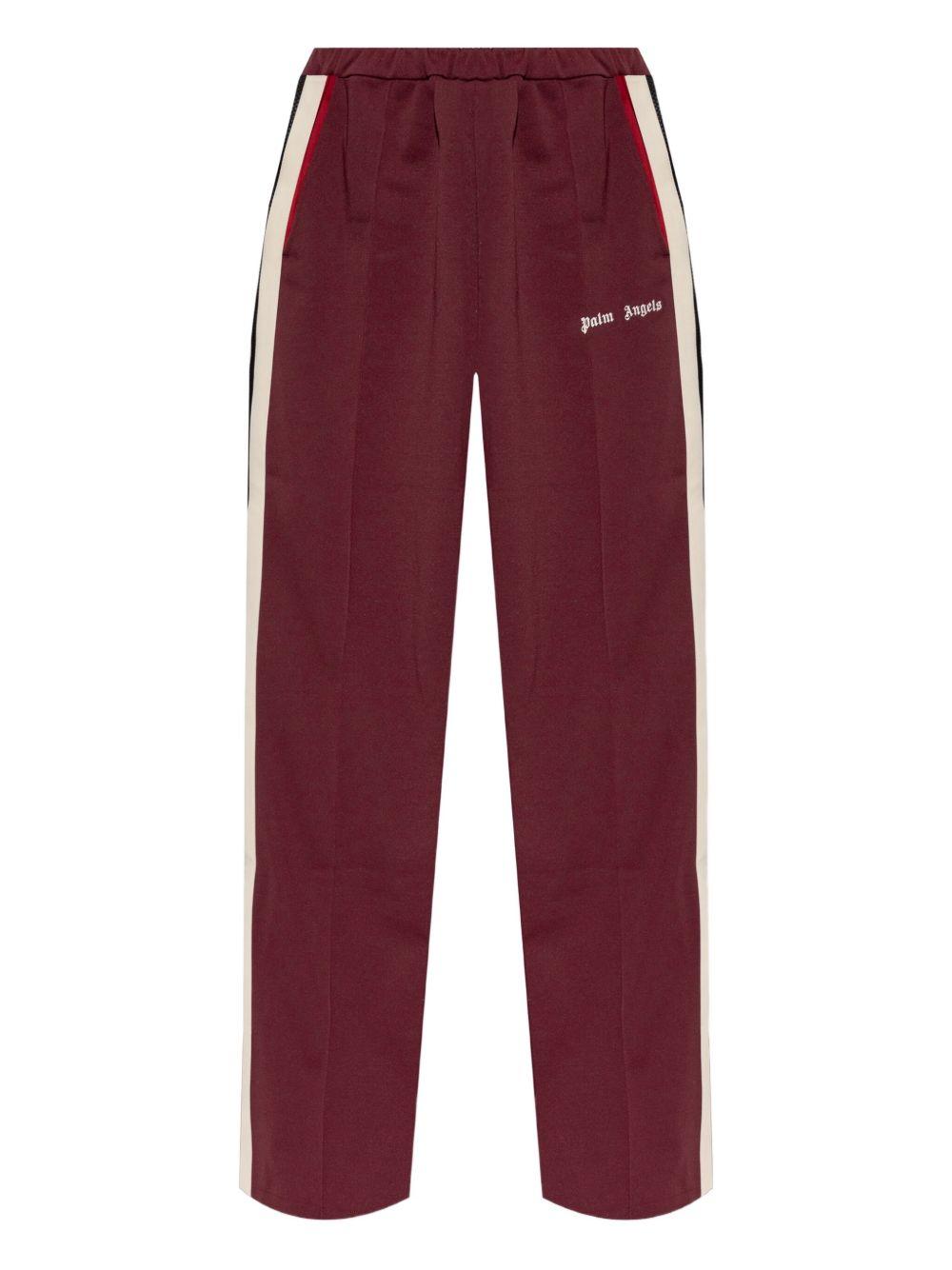 PALM ANGELS Pantaloni sportivi bordeaux 
