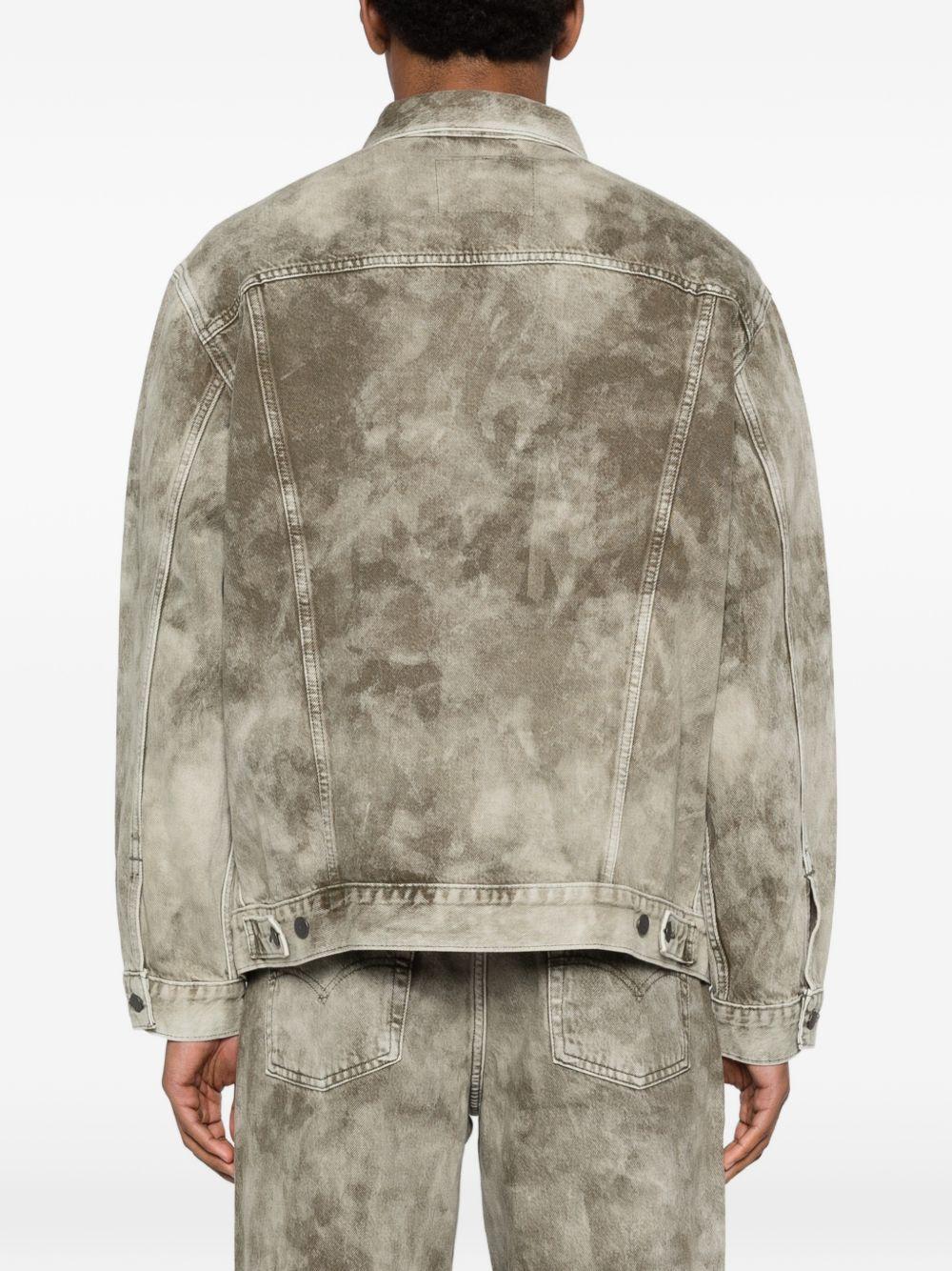 LEVIS Giacca verde e beige con applicazione logo 