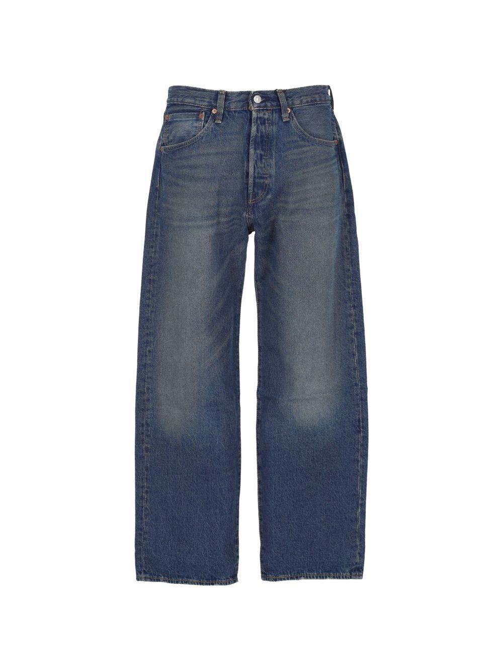 LEVIS Jeans 501 blu effetto wash 