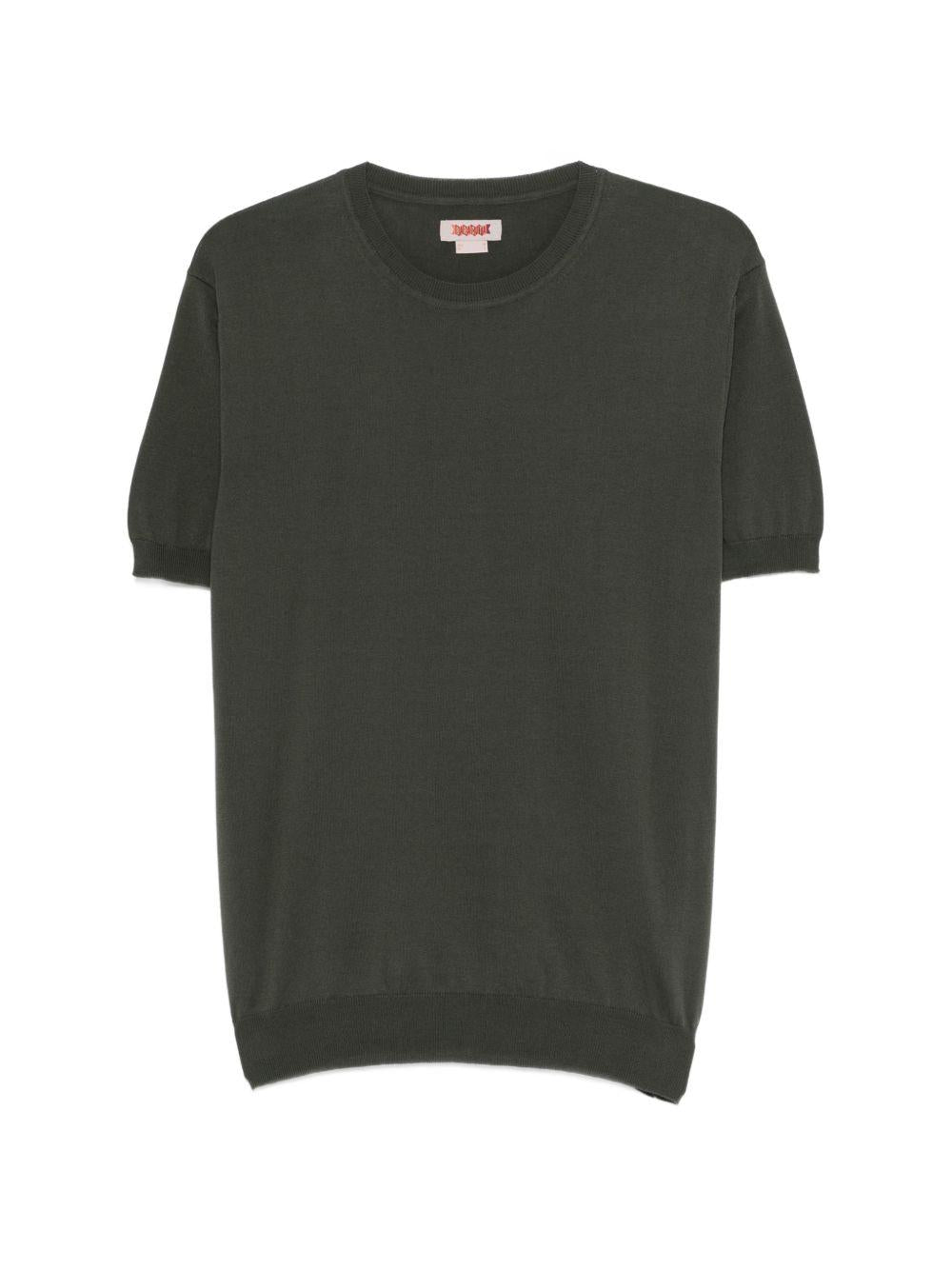 BARACUTA Maglia verde a maniche corte girocollo 