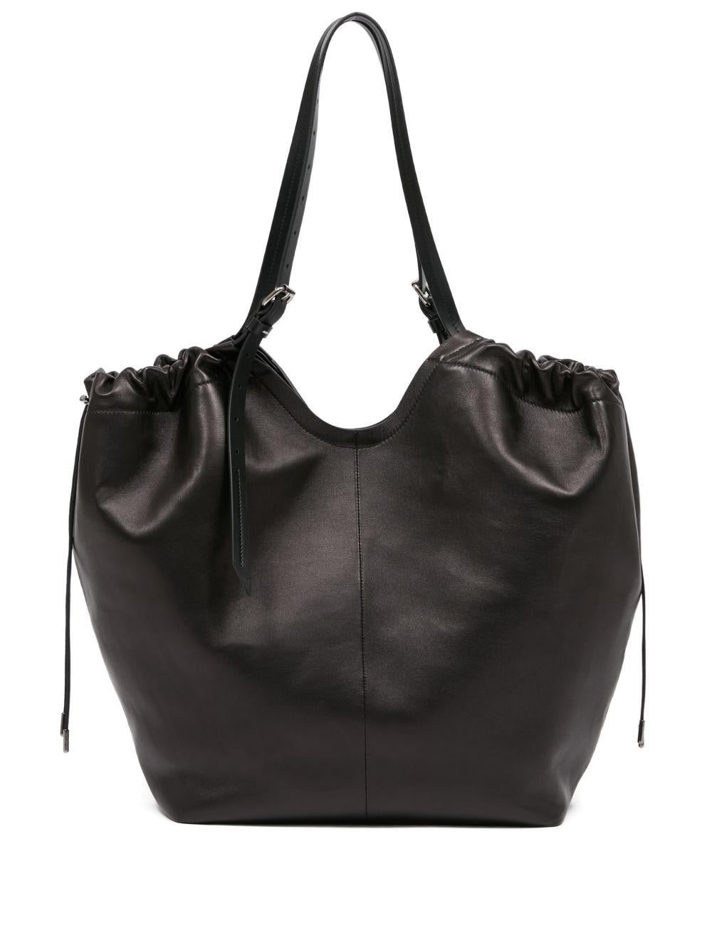 MAISON MARGIELA Borsa tote nera con coulisse 
