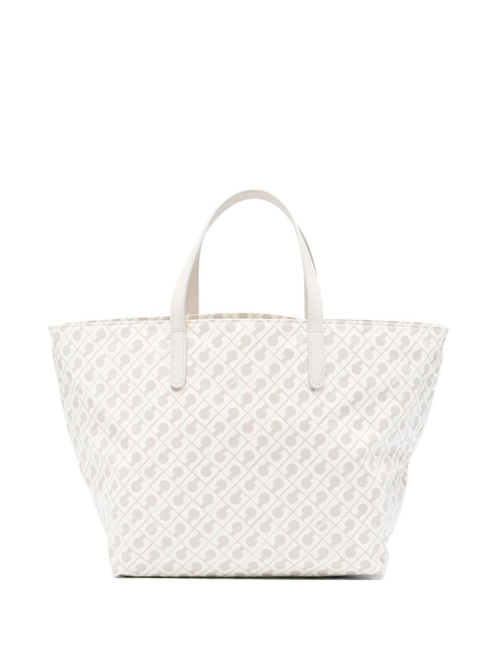 GHERARDINI Borsa shopping Softy Coconut con logo all-over 