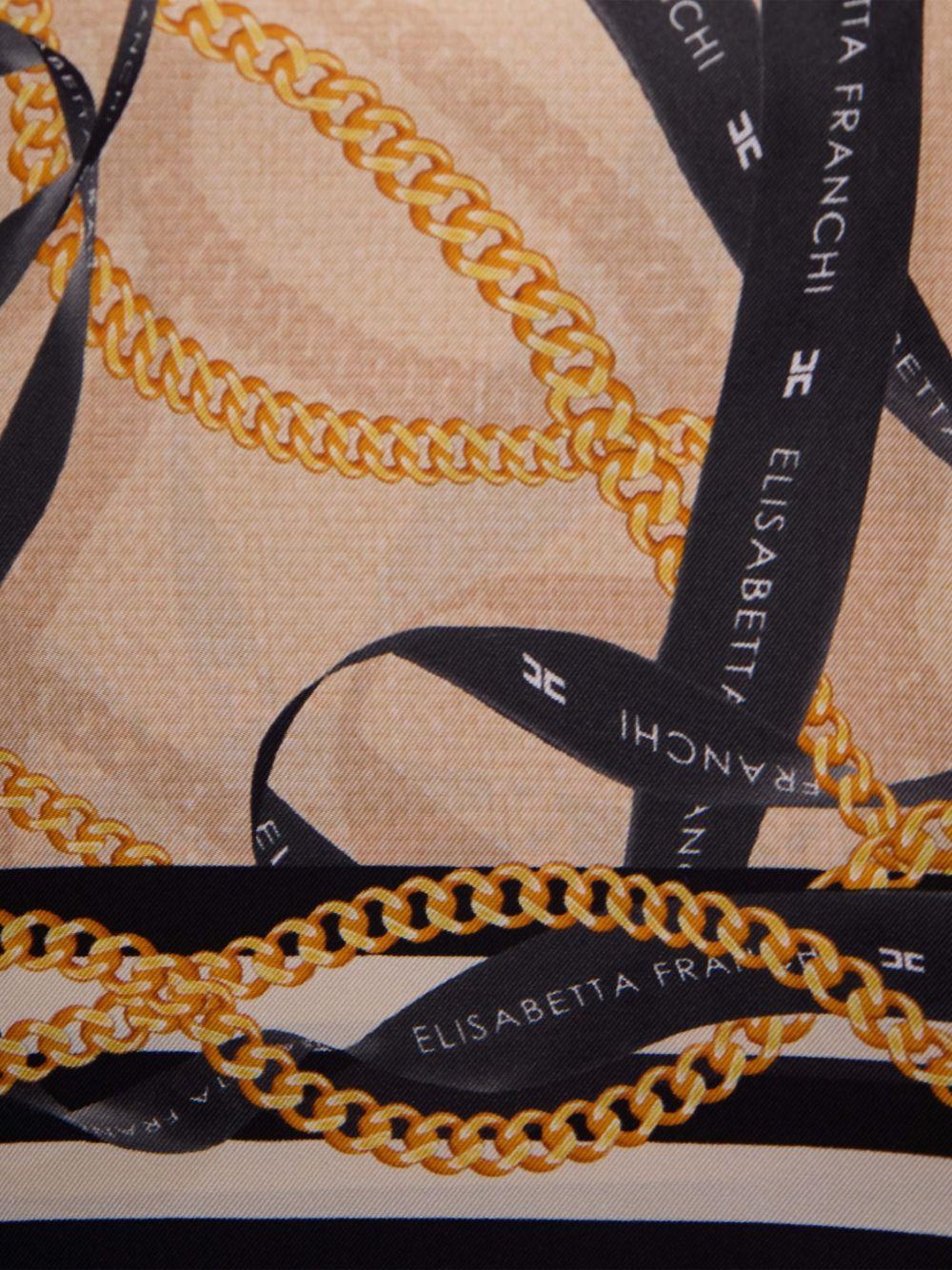 ELISABETTA FRANCHI Foulard in seta con stampa 