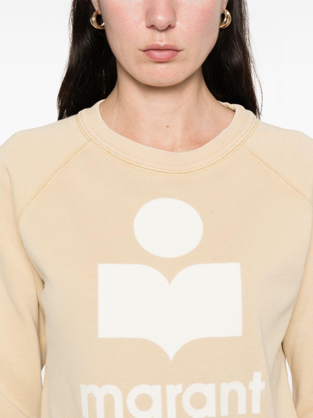 MARANT ETOILE Felpa gialla con logo cucito 