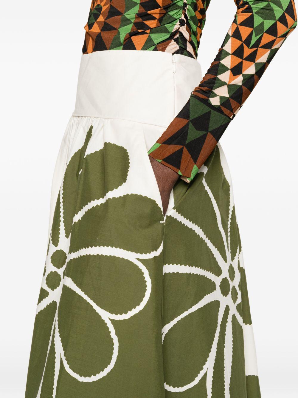 FARM RIO Gonna midi Palermo in cotone con stampa floreale 