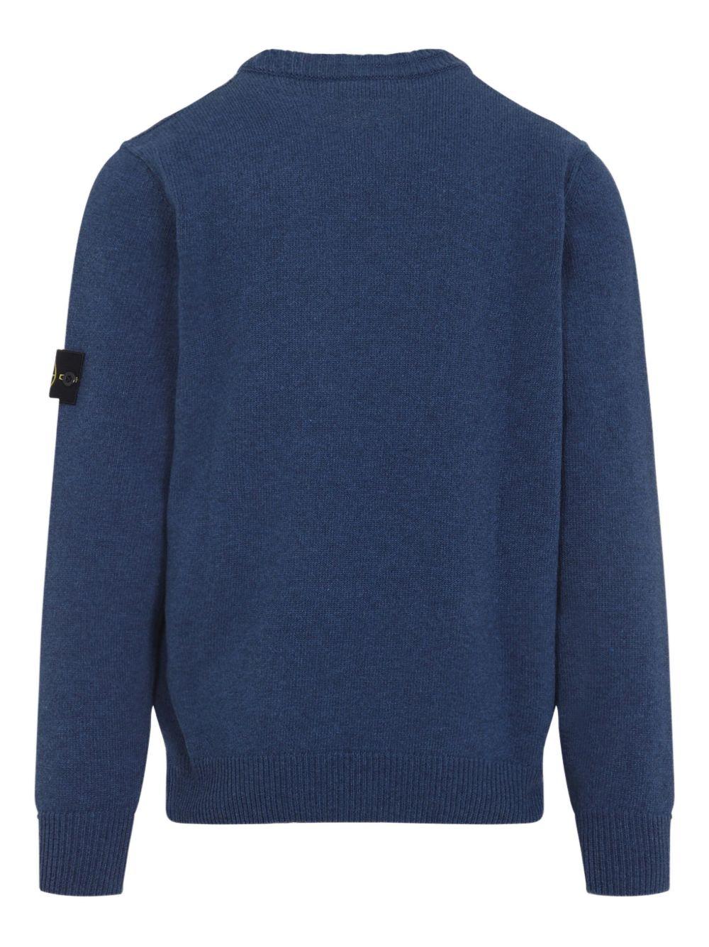 STONE ISLAND Maglia girocollo con patch logo<BR/> 