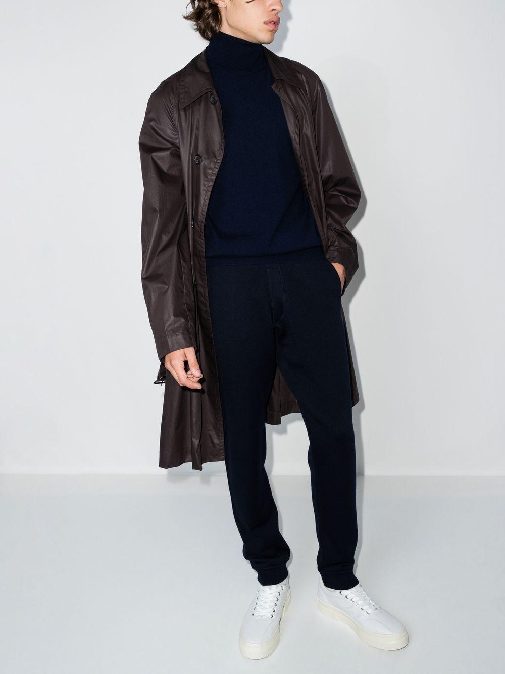 BRUNELLO CUCINELLI Maglia a collo alto in cashmere blu navy 