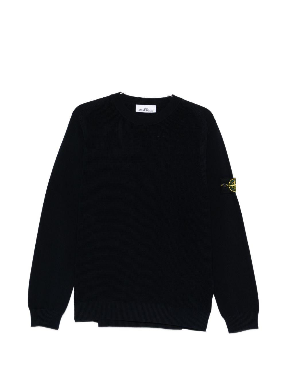 STONE ISLAND Maglione girocollo blu navy 