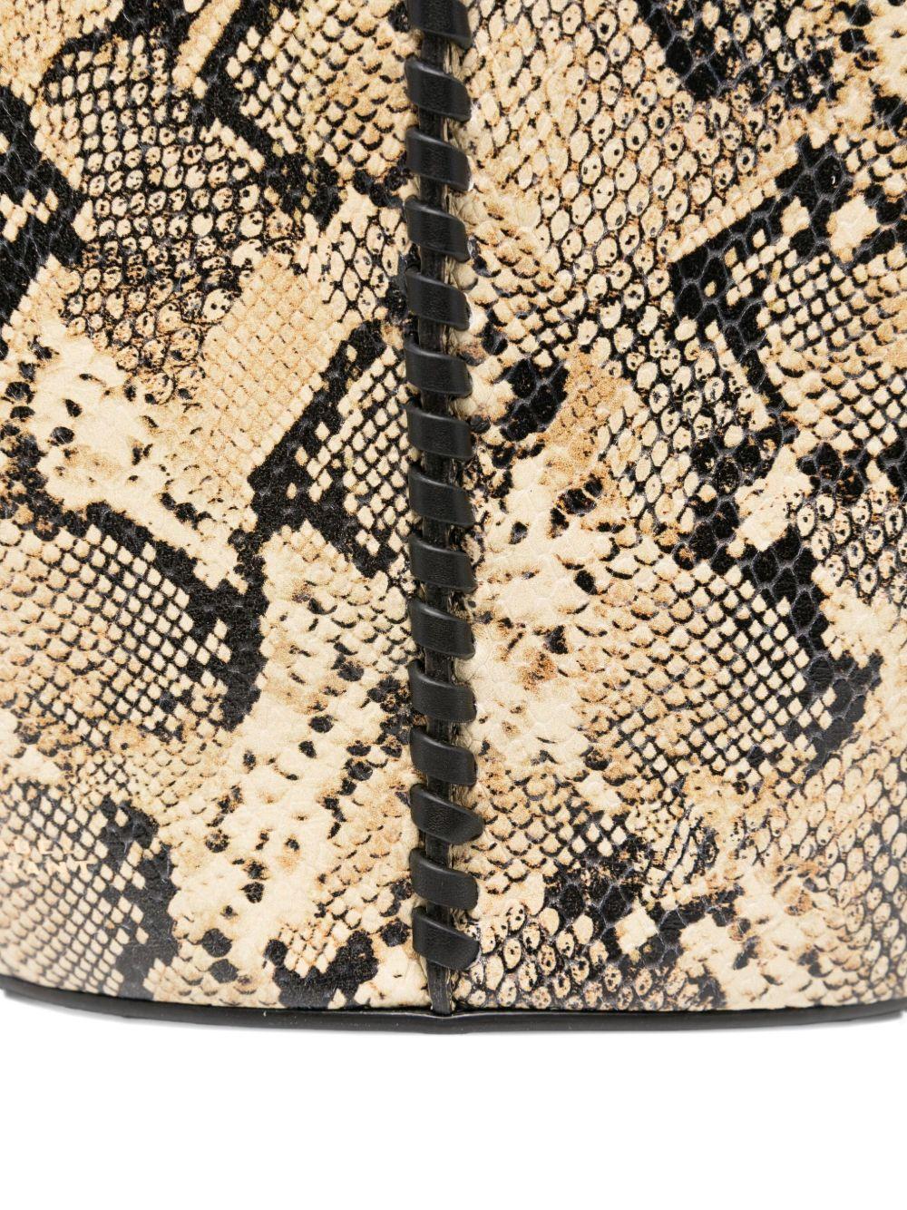 ISABEL MARANT Borsa a secchiello effetto pelle di serpente 