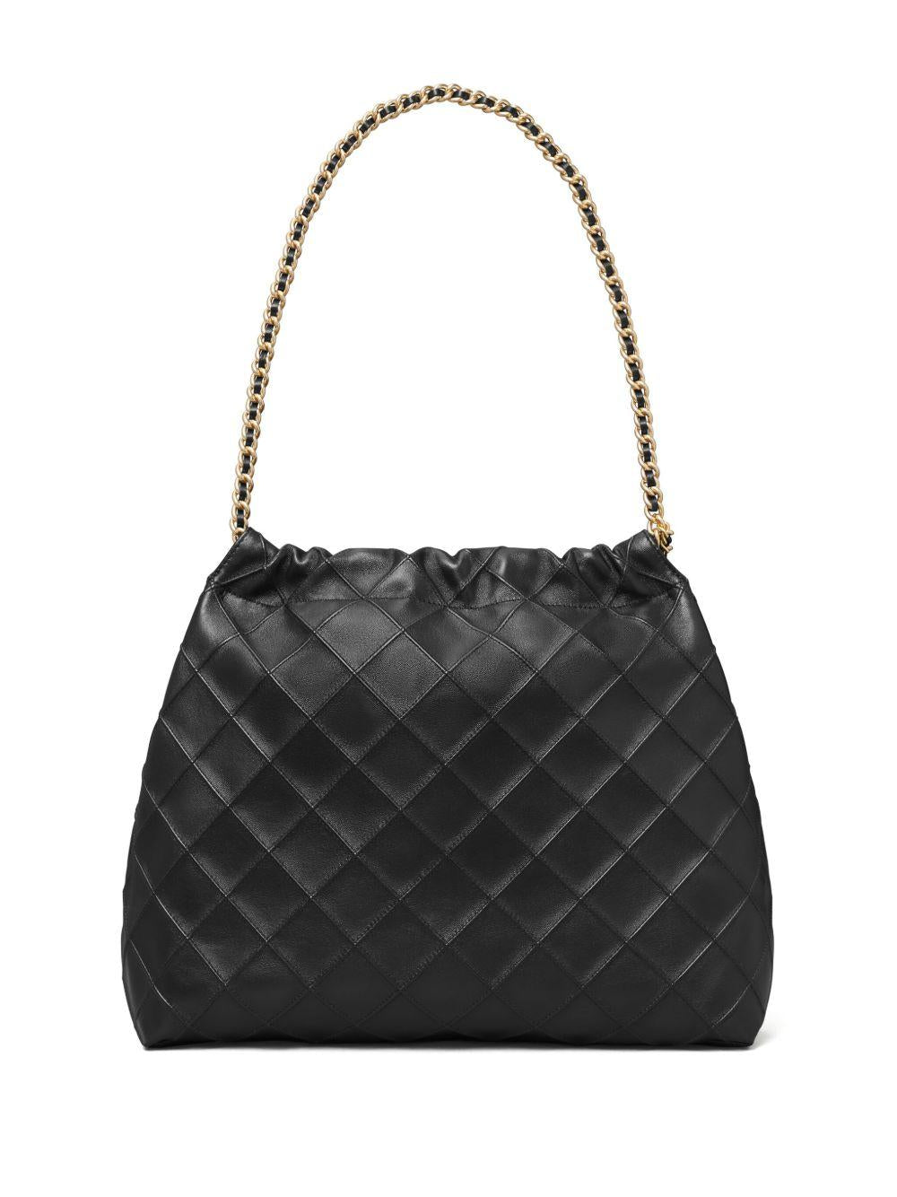 TORY BURCH Borsa a spalla 'Fleming Hobo' in pelle nera 