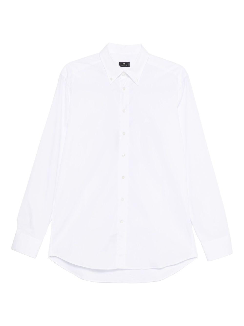 ETRO Camicia in cotone elasticizzato bianco 