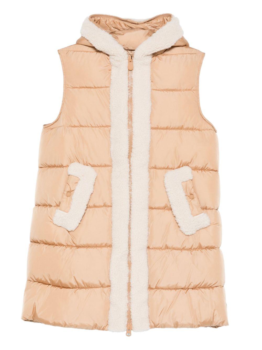 SAVE THE DUCK Gilet beige 'Dolce' con pelliccia 
