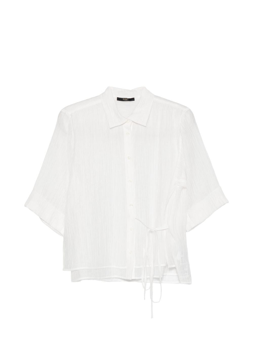 SEVENTY Camicia semitrasparente bianca 