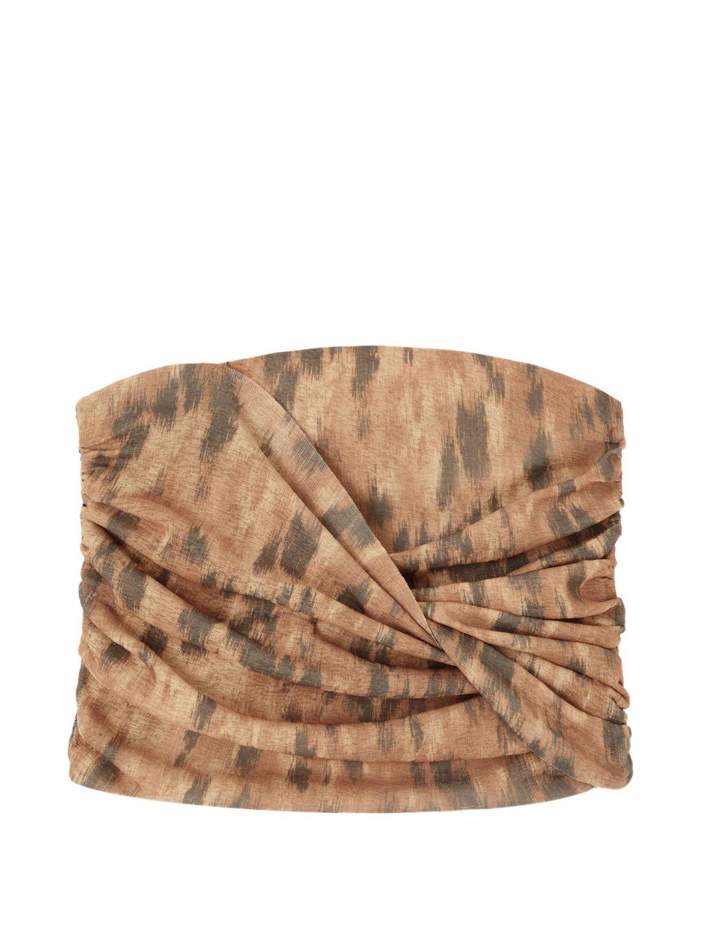 GANNI Top a fascia con stampa 