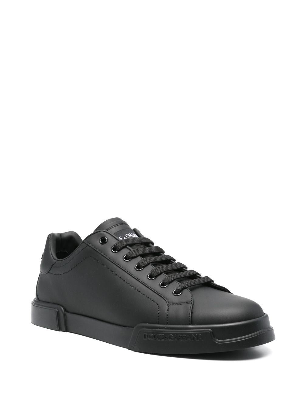 DOLCE e GABBANA Sneakers in pelle di vitello nera 