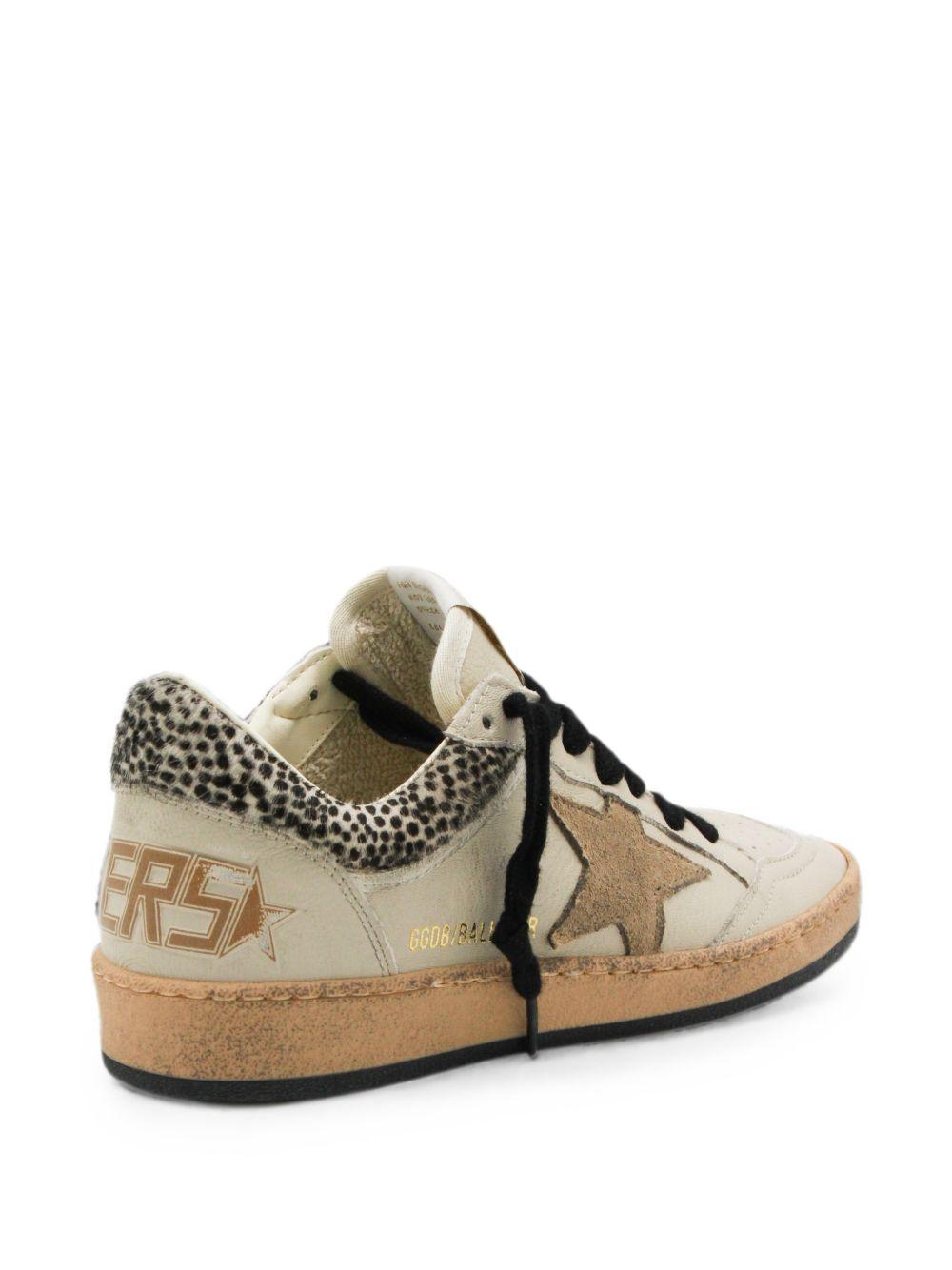GOLDEN GOOSE Sneakers Ball Star con dettagli in cavallino animalier 