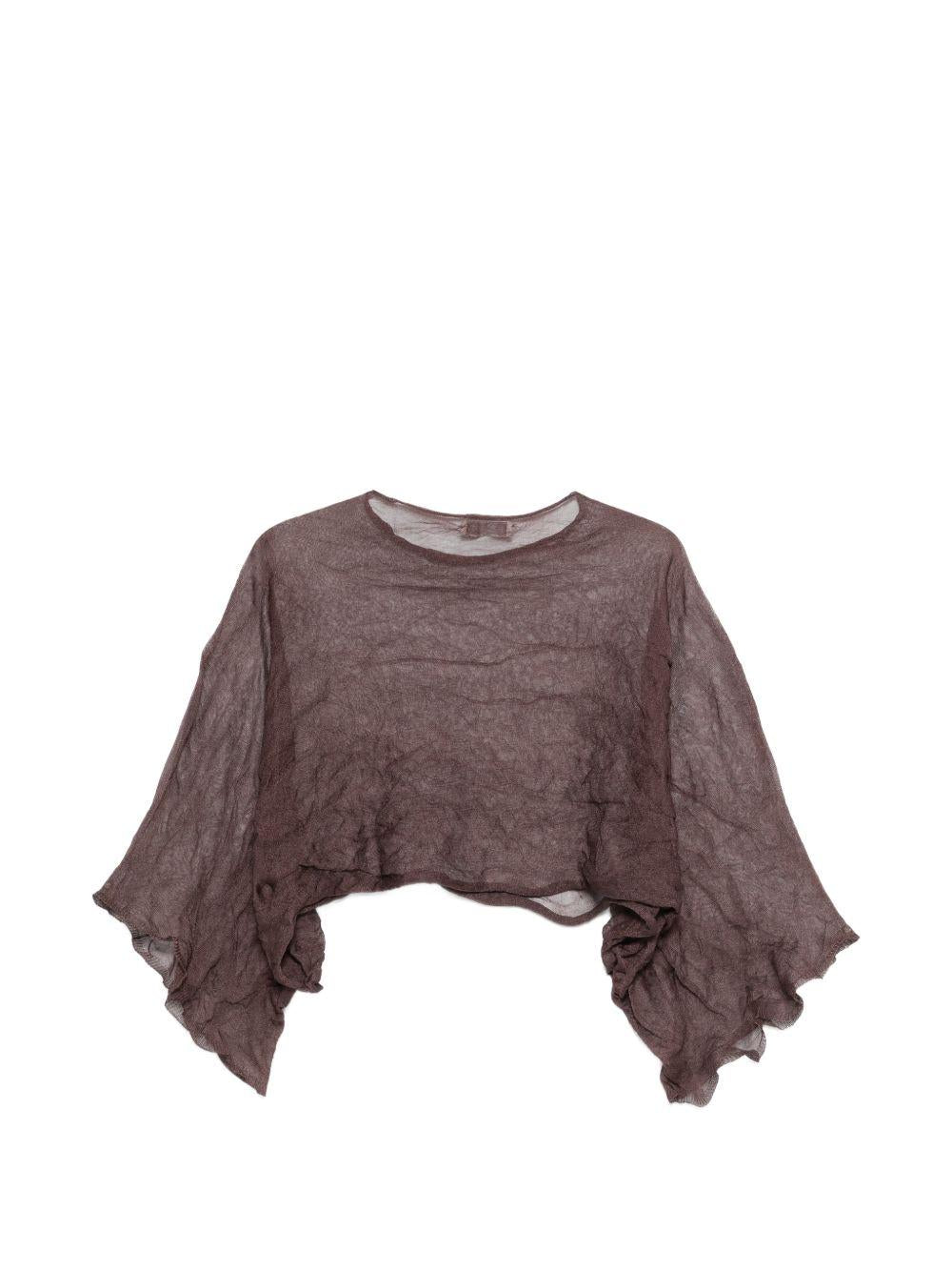 ANTONELLI Maglia Arnica semitrasparente marrone<BR/> 