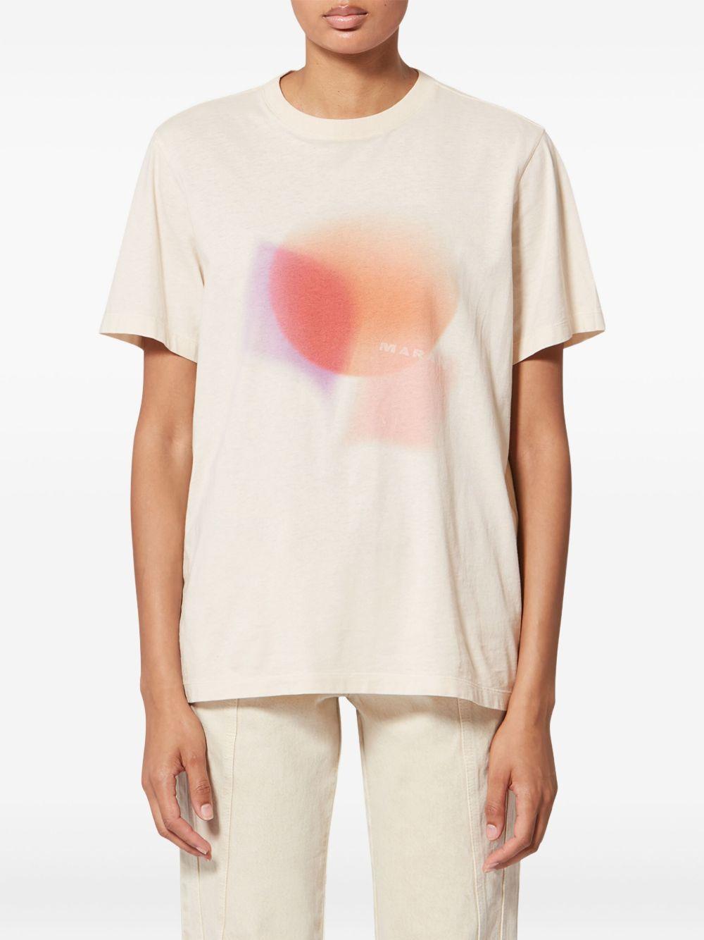MARANT ETOILE T-shirt con stampa grafica astratta 