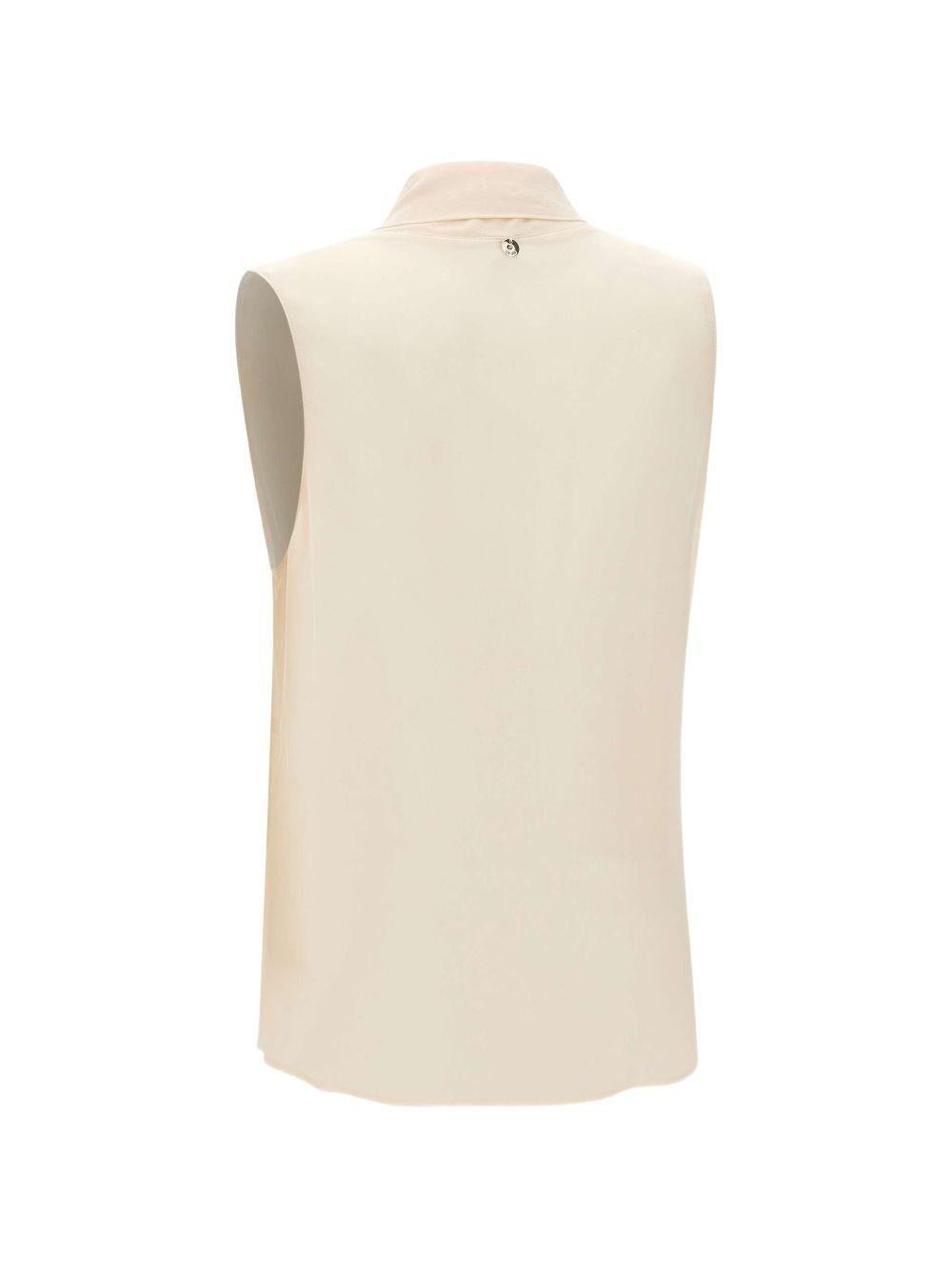 LIUJO Top elegante beige con nodo chic 