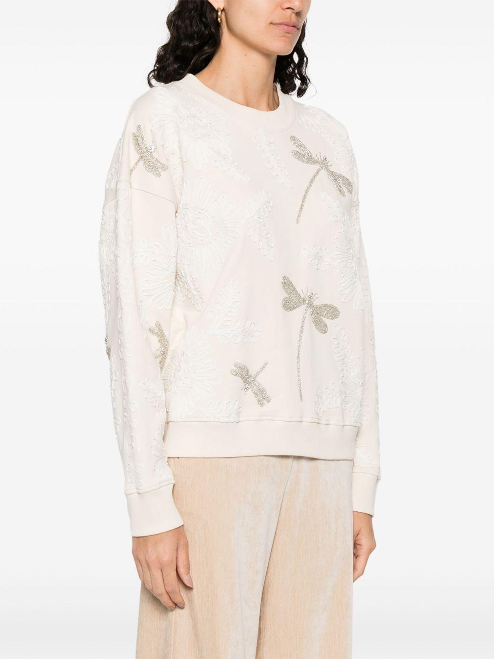 FORTE FORTE Felpa girocollo con ricami 