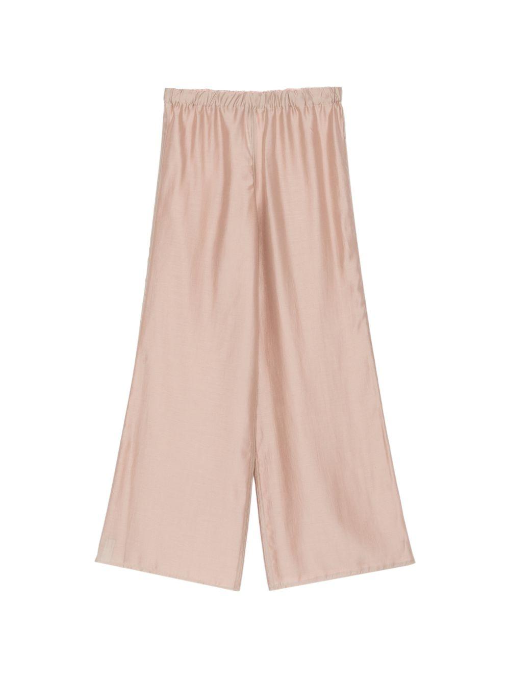 SEVENTY Pantalone a zampa larga cipria 