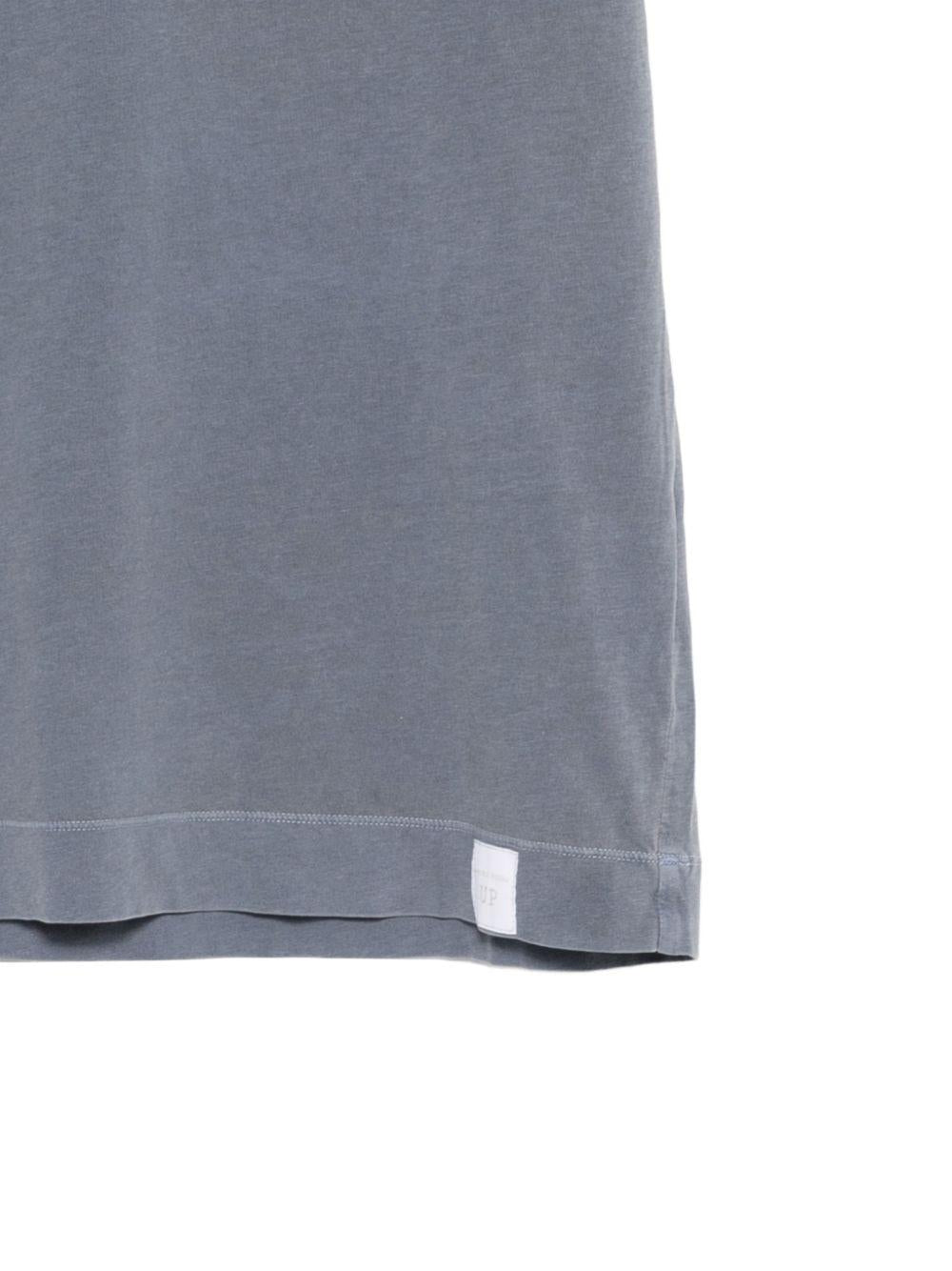 DANIELE FIESOLI T-shirt in cotone blu a maniche corte 