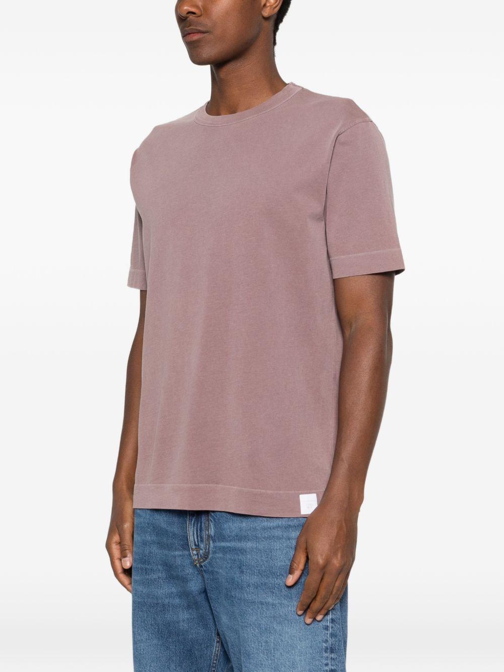 DANIELE FIESOLI T-shirt in cotone viola con girocollo 